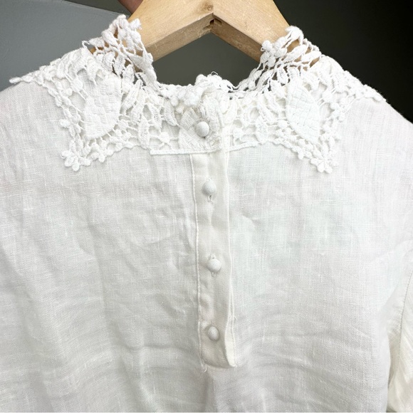 Zara Linen Crochet Top - Picture 11 of 16